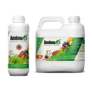 Βιολογικό λίπασμα αμινοξέων AMINO 16. Ενισχύει τη φυσική ανάπτυξη, την αντοχή στο στρες & τη θρέψη των φυτών. Κατάλληλο για όλες τις καλλιέργειες.