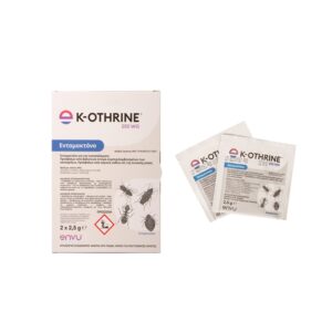 Το K-OTHRINE 250WG Εντομοκτόνο 2x2,5GR είναι εντομοκτόνο για την καταπολέμηση προσβολών από βαδιστικά έντομα κατσαρίδες, κοριούς και μύγες.